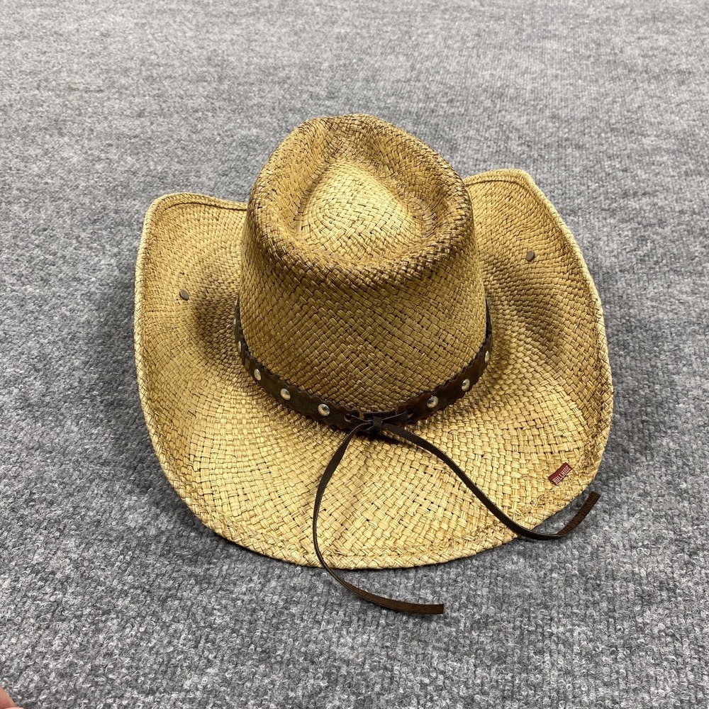 Bullhide Hat Cowboy Womens Large Beige Straw Platinum Collection Angel Wings - Picture 4 of 12